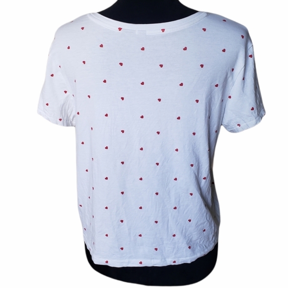 Cynthia Rowley Heart Print Crop Tee - Picture 7 of 9